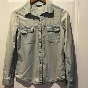 New York &Co Denim Like Button Up